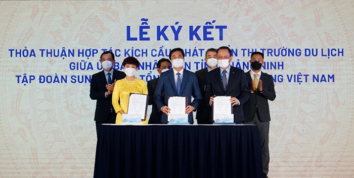 UBND tỉnh Quảng Ninh, Tổng Công ty Hàng không Việt Nam và Tập đoàn Sun Group chính thức ký kết thỏa thuận hợp tác phát động điểm đến Quảng Ninh